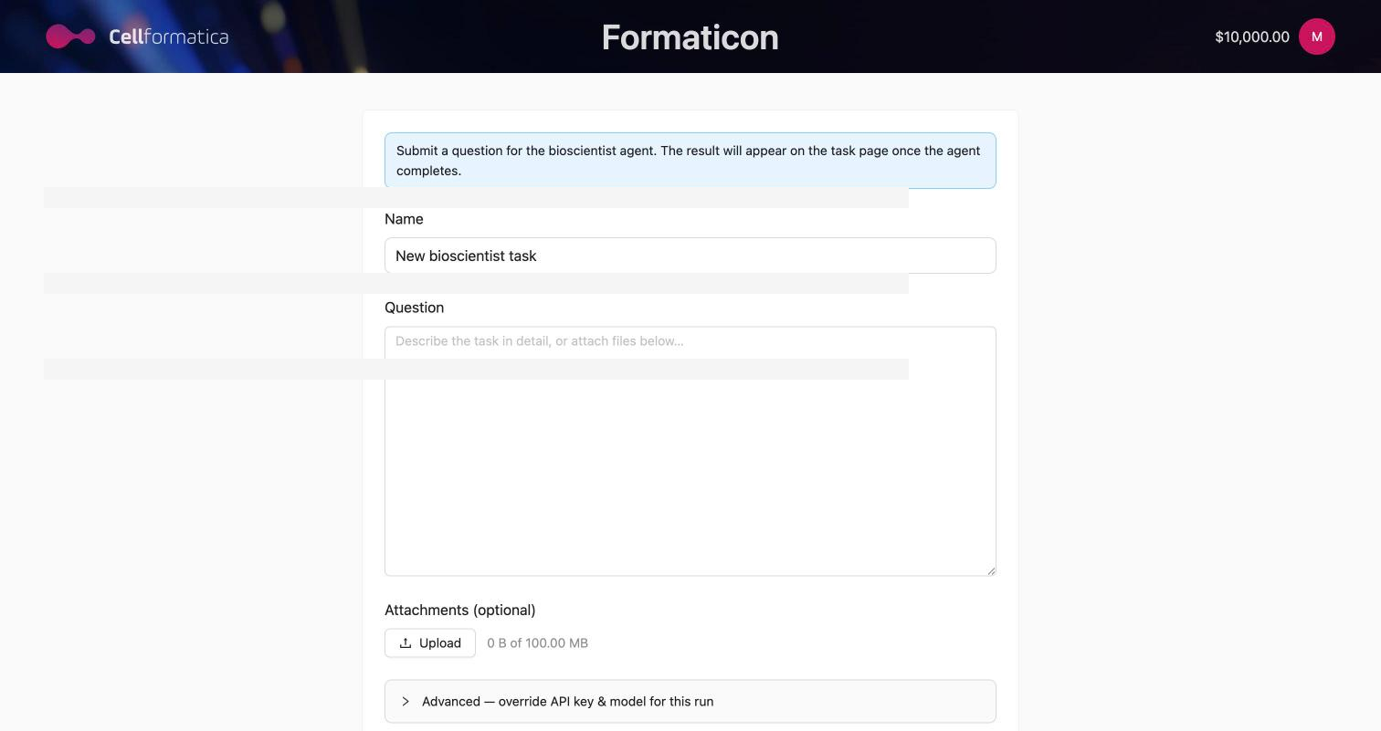 The Profile page showing account details and the Top Up Balance button to add credits.